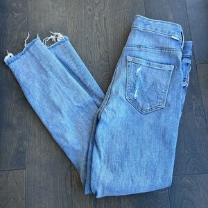 MOTHER High Waisted Looker Ankle Fray Size 27